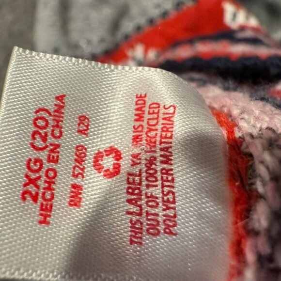 Holiday Time Dog-Themed Fair Isle Christmas Sweater – Size 2X – Metallic Gray - Picture 4 of 6